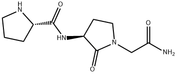 3-(N-prolylamine)-2-oxo-1-pyrrolidineacetamide 结构式