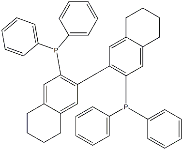 3,3'-双(二苯基膦基)-5,5',6,6',7,7',8,8'-八氢[2,2']联萘氯仿加合物 结构式
