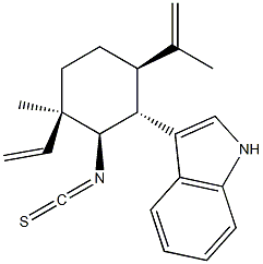 3-[(1R)-3β-Ethenyl-2β-isothiocyanato-3-methyl-6β-(1-methylethenyl)cyclohexane-1α-yl]-1H-indole 结构式