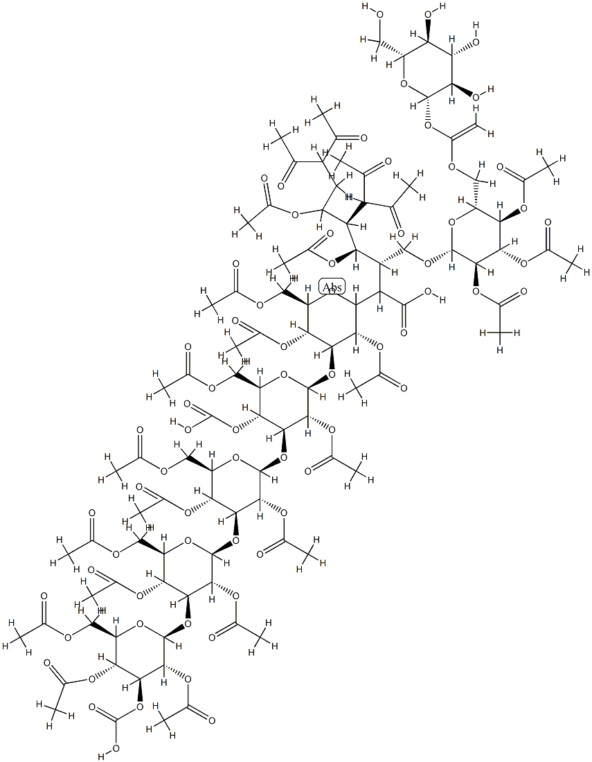 peracetyl(Glu(1-3))(7)glucitol 结构式