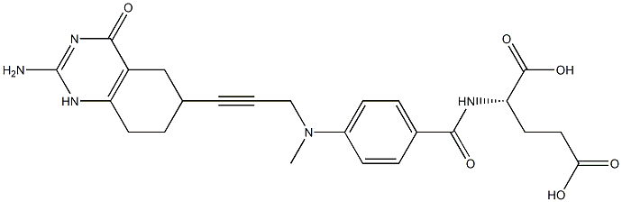 N(10)-propargyl-5,8-dideaza-5,6,7,8-tetrahydrofolic acid 结构式
