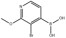 (3-Bromo-2-methoxypyridin-4-yl)boronic acid 结构式