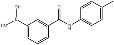 (3-(对-苯甲基氨基甲酰)苯基)硼酸 结构式