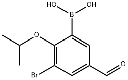 (3-溴-5-甲酰基-2-异丙氧基苯基)硼酸 结构式
