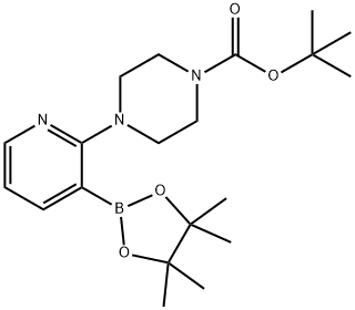 2-(4-1-哌嗪)吡啶-3-硼酸频那酯 结构式