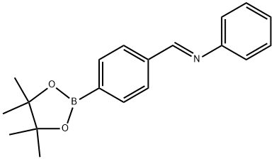 4-(苯基亚胺甲基)苯硼酸频哪酯 结构式