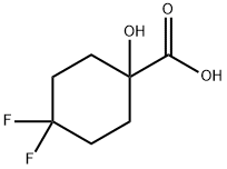 4,4-difluoro-1-hydroxycyclohexane-1-carboxylic acid 结构式
