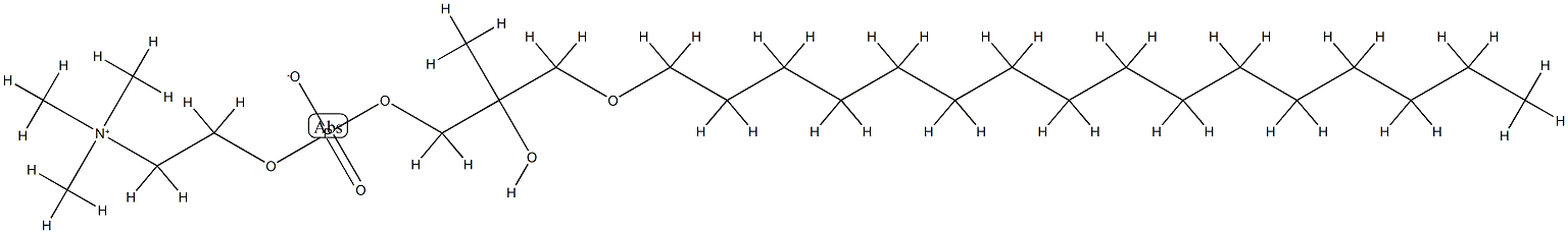 1-O-hexadecyl-2-C-methyl-3-phosphatidylcholine 结构式