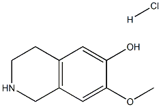 6-Isoquinolinol,1,2,3,4-tetrahydro-7-methoxy-, hydrochloride (1:1) 结构式