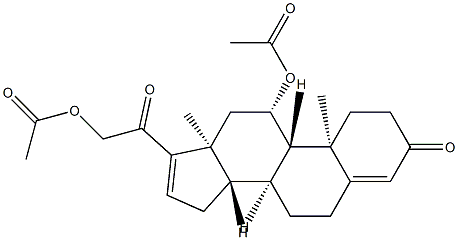 (11β)-11,21-Bis(acetyloxy)pregna-4,16-diene-3,20-dione 结构式