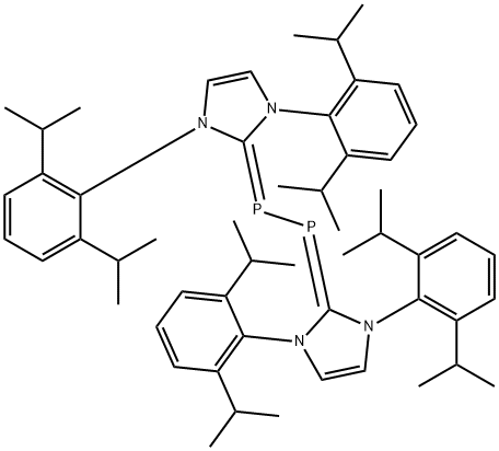 1,2-双[1,3-双(2,6-二异丙基苯基)咪唑-2-亚基]二膦 结构式