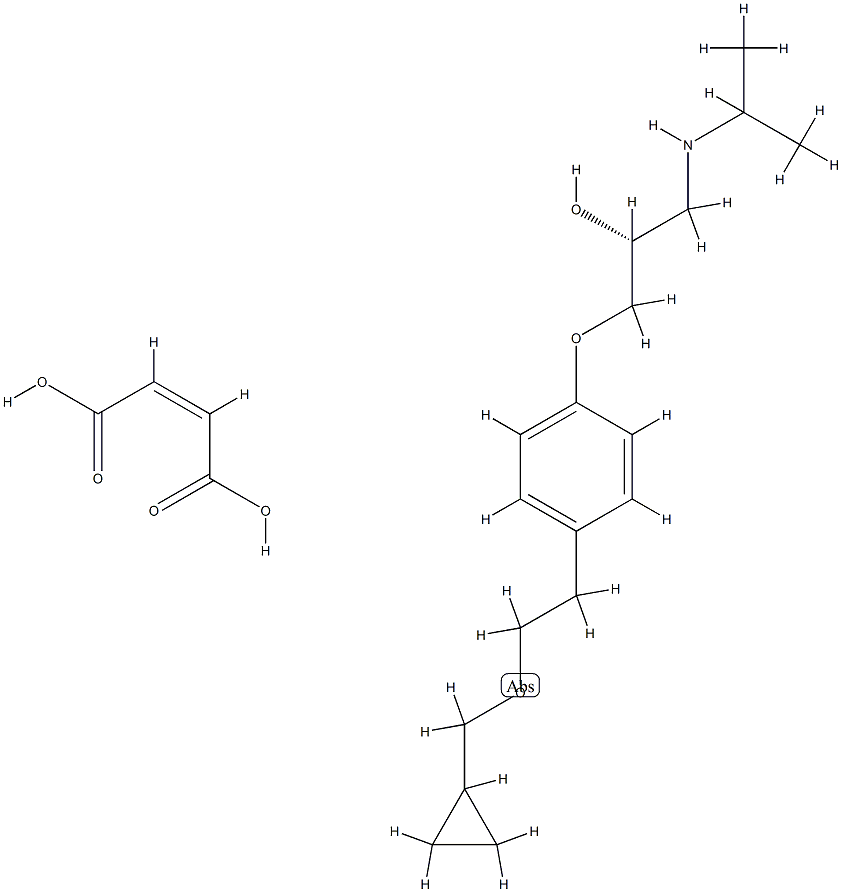 Dextrobetaxolol (Z)-2-butenedioate salt 结构式