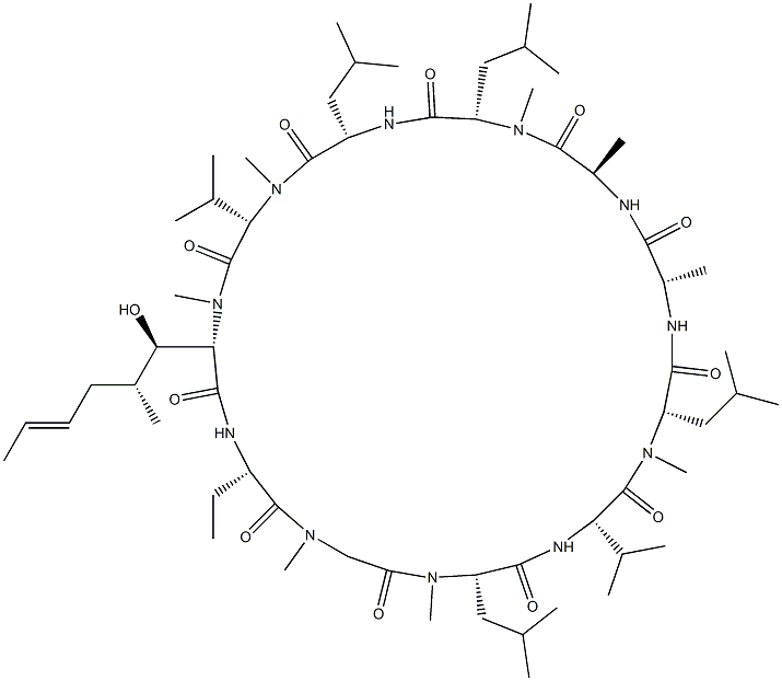 环孢菌素T 结构式