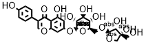 染料木素-7-O-Β-D-呋喃芹糖基-(1→6)-O-Β-D-吡喃葡萄糖苷 结构式