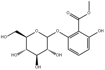 6-(BETA-D-吡喃葡萄糖氧基)水杨酸甲酯 结构式