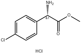 S-4-氯苯甘氨酸甲酯盐酸盐 结构式