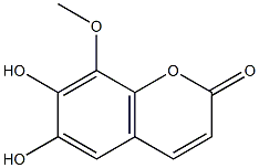 2H-1-Benzopyran-2-one,6,7-dihydroxy-8-methoxy-(9CI) 结构式