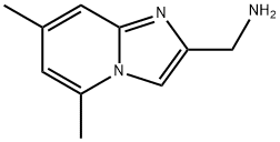 (5,7-二甲基咪唑并[1,2-A]吡啶-2-基)甲胺 结构式