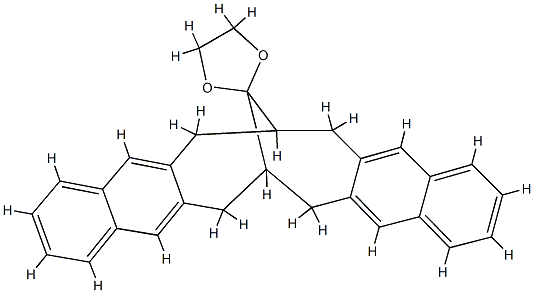 6,7,8,15,16,17-Hexahydrospiro[7,16-methanocyclodeca[1,2-b:6,7-b']dinaphthalene-19,2'-[1,3]dioxolane] 结构式