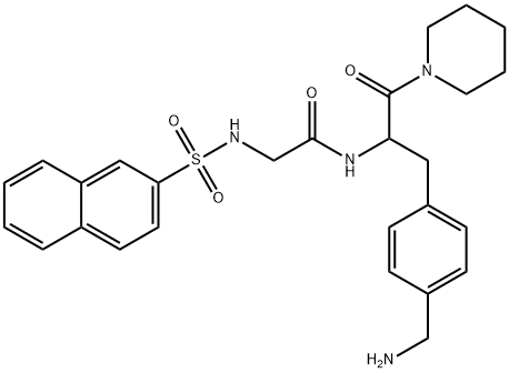 N(alpha)-(2-naphthylsulfonylglycyl)-1-(4-aminomethylphenylalanine)piperidide 结构式