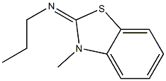 1-Propanamine,N-(3-methyl-2(3H)-benzothiazolylidene)-(9CI) 结构式