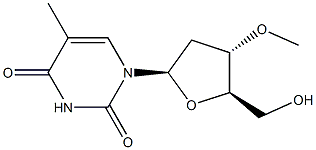 2',3'-dideoxy-3'-O-methylthymidine 结构式