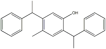 4-Methyl-2,5-bis(α-methylbenzyl)phenol 结构式