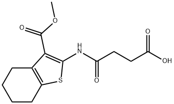 4-{[3-(methoxycarbonyl)-4,5,6,7-tetrahydro-1-benzothiophen-2-yl]amino}-4-oxobutanoic acid 结构式