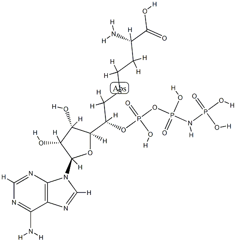 5'-((homocysteinyl)methyl)adenosine 5'-(beta,gamma-imidotriphosphate) 结构式