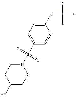 1-(4-(TrifluoroMethoxy)phenylsulfonyl)piperidin-4-ol 结构式