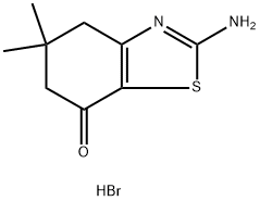 2-氨基-5,5-二甲基-5,6-二氢-4H-苯并噻唑-7-酮氢溴酸 结构式