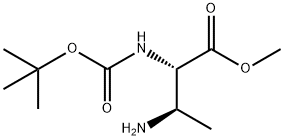 (2S,3R)-3-氨基-2-叔丁氧羰基氨基丁酸甲酯 结构式