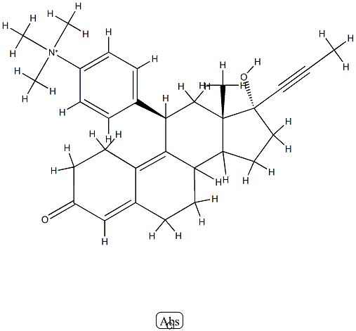 化合物 MIFEPRISTONE METHOCHLORIDE 结构式