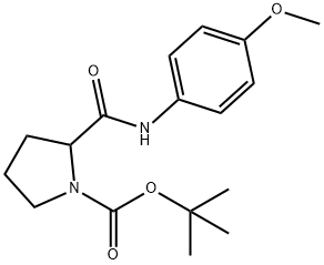 tert-butyl 2-{[(4-methoxyphenyl)amino]carbonyl}-1-pyrrolidinecarboxylate (non-preferred name) 结构式