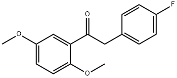 1-(2,5-二甲氧苯基)-2-(4-氟苯基)乙酮 结构式