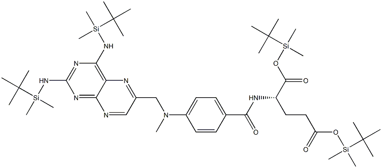 N,N,O,O-tetrakis(tert-butyldimethylsilyl)methotrexate 结构式