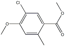 5-氯-4-甲氧基-2-甲基苯甲酸甲酯 结构式