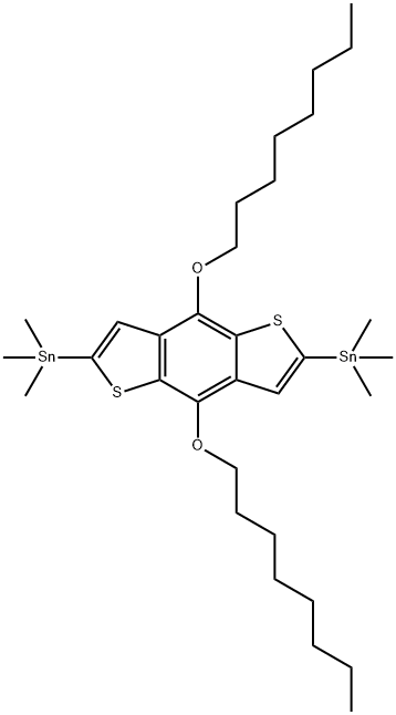 2,6-双(三甲基锡)-4,8-二辛氧基苯[1,2-B:3,4-B]二噻吩 结构式