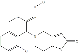 甲基(2-氯苯基)(2-氧代-2,6,7,7ALPHA-四氢噻吩并[3,2-C]吡啶-5(4H)-基)乙酸酯 结构式