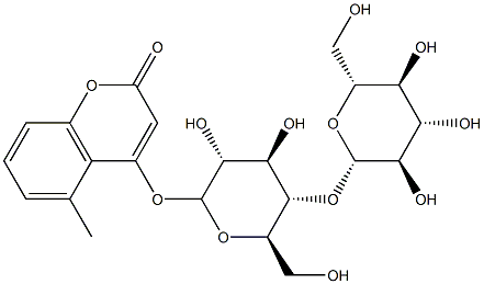 5-methylcoumarin-4-cellobioside 结构式