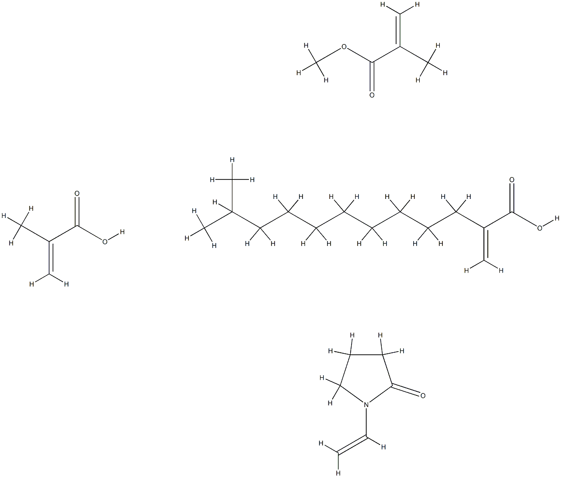 2-Propenoic acid, 2-methyl-, C12-20-alkyl esters, polymers with isodecyl methacrylate, Me methacrylate and vinylpyrrolidone 结构式