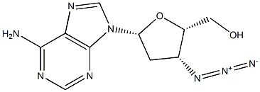 9H-Purin-6-amine,9-[2-deoxy-3-O-(methylsulfonyl)-b-D-threo-pentofuranosyl]- 结构式