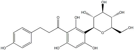 1-(3-BETA-D-吡喃葡萄糖基-2,4,6-三羟基苯基)-3-(4-羟基苯基)-1-丙酮 结构式