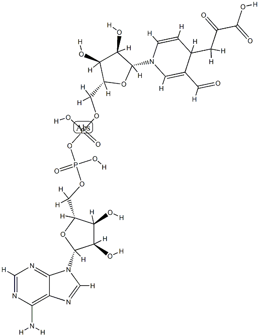 3-(4-(reduced 3-pyridine aldehyde-adenine dinucleotide))pyruvate 结构式