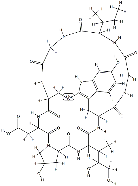 Α-鹅膏蕈碱 结构式