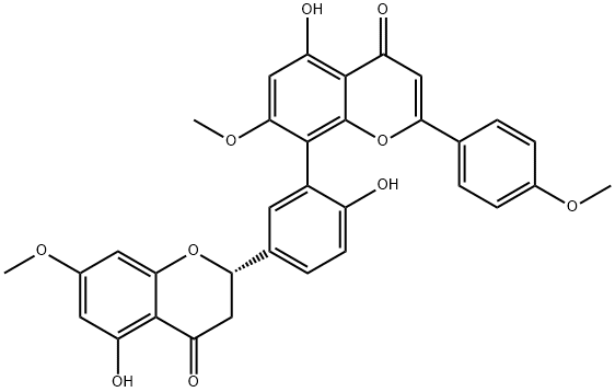 罗汉松黄烷酮 结构式