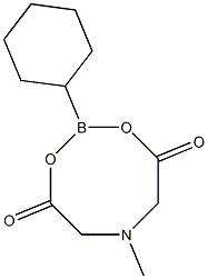 环己基硼酸甲基亚氨基二乙酸酯 结构式