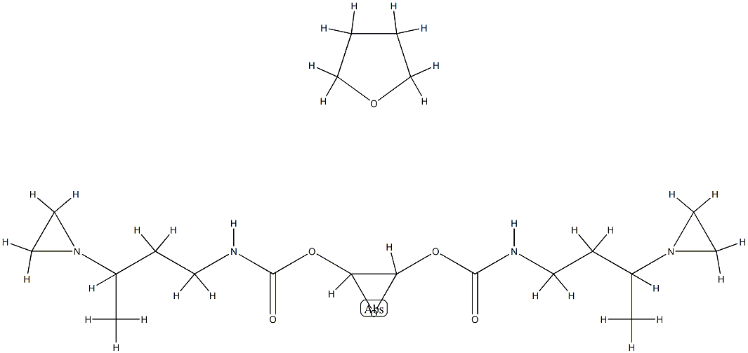 Furan, tetrahydro-, polymer with oxirane, bis[[3-(1-aziridinyl)butyl]carbamate] 结构式