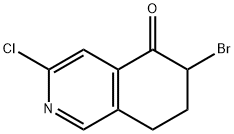 6-溴-3-氯-7,8-二氢异喹啉-5(6H)-酮 结构式