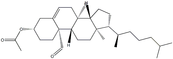 3β-(Acetyloxy)cholest-5-en-19-al 结构式